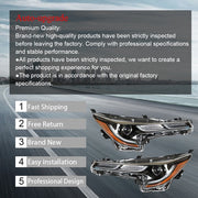 DURAFORCE Left+Right Side Headlights Headlamps Black Housing For Toyota Corolla 2020 2021