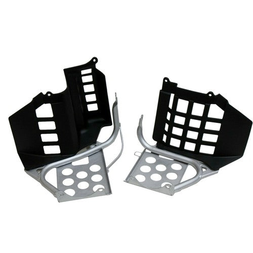 DURAFORCE Heel Guard Footrest with Black Nerf Bars for Yamaha Banshee 1987 2006 LH RH