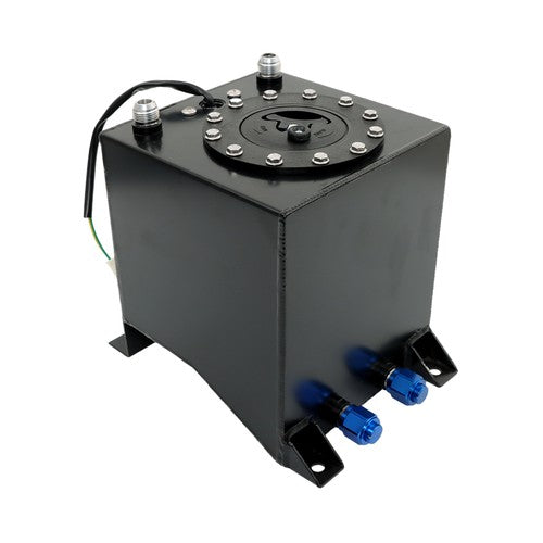 DURAFORCE Drifting Fuel Cell Gas Tank+level Sender Black Coated Aluminum Racing 2.5 Gallon