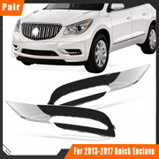 DURAFORCE Fog Light Trim Set for 2013-2017 Buick Enclave Left Right Black Chrome 2Pc