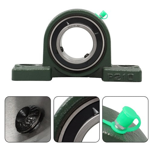 DURAFORCE 2 Pack UCP210-32 Pillow Block Mounted Ball Bearing 2" Bore Self Aligning New