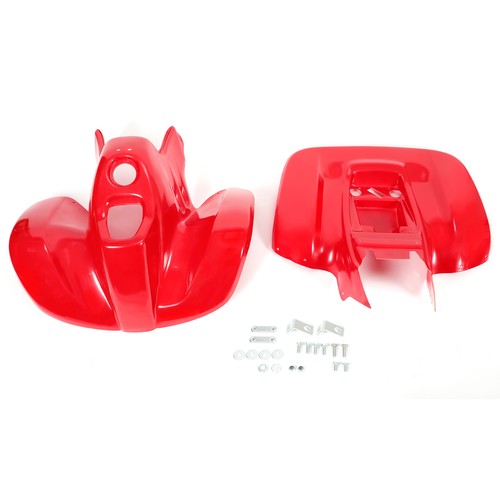 DURAFORCE For Honda Sportrax 90 TRX90 1993-2005 Front+Rear Red ABS Fender W/Hardware