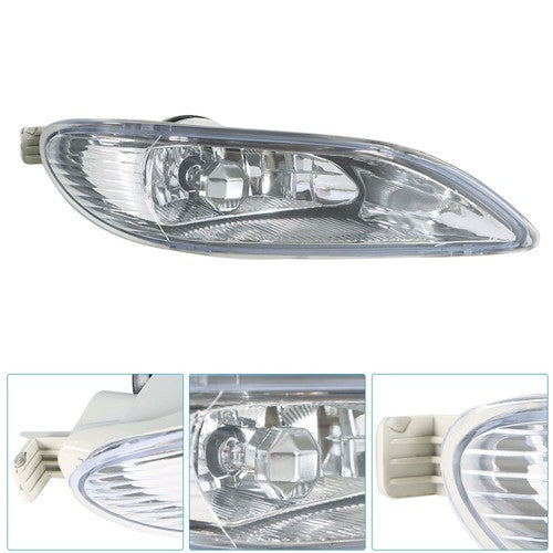 DURAFORCE Pair LH+RH Front Fog Lights w/9006 Bulbs For Toyota Camry Corolla Solara 02-08