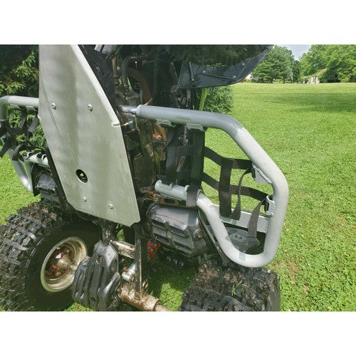 DURAFORCE Pair of Nerf Bars Silver bar Black nets Aluminum For Honda TRX 250EX 250X 01-24