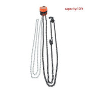 DURAFORCE Hand chain hoist carbon steel orange 2 tons/4400 lbs 10 feet 360° swivel hook