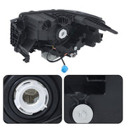 DURAFORCE Headlight Replacement For Nissan Frontier 2022-2023 RH Side Clear Black Halogen