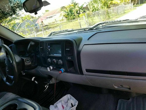Black Dash Cover Textured Overlay for Silverado 1500 LS LT 2007-2013 1-Piece