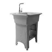 DURAFORCE 65 Freestanding Sink Commercial Laundry & Utility Room Sinks with Faucet Gray