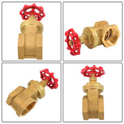 DURAFORCE Brass Gate Valve DN65 NPT Female Thread 2-1/2" for Water Gas Fuel Flow Control