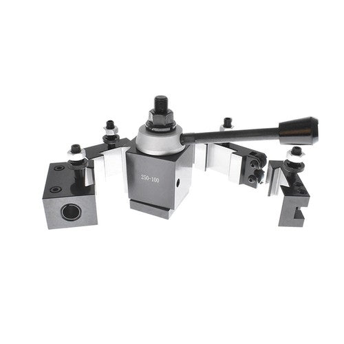 DURAFORCE 6Pcs AXA 250-100 Piston Quick Change Tool Post Holder Set For Lathe 6 - 12"