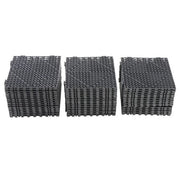 DURAFORCE 50Pack 12 x12in Interlocking Drainage Floor Tile Modular Interlocking Tile Black
