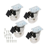 DURAFORCE 2 Inch Caster Wheels Set of 4 Heavy Duty Locking Casters with brake white