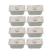DURAFORCE 1/3 Size 6 Inch Deep Thickened Restaurant Steam Table Pans 8 Pieces