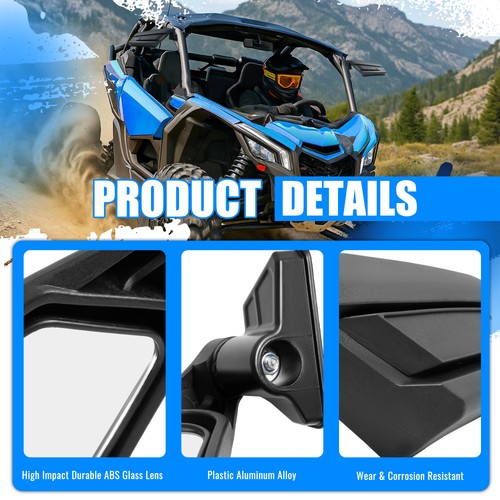 Racing Style Rear View Side Mirror for Can Am Maverick X3 Max R 2017-Up