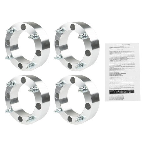 DURAFORCE 4X Wheel Spacers 4x156 2" 131mm 3/8"-24 For Polaris Sportsman Silver New