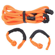 DURAFORCE 1"×20ft Kinetic Recovery Tow Rope Heavy Duty Energy Rope w/2 Soft Shackle Orange