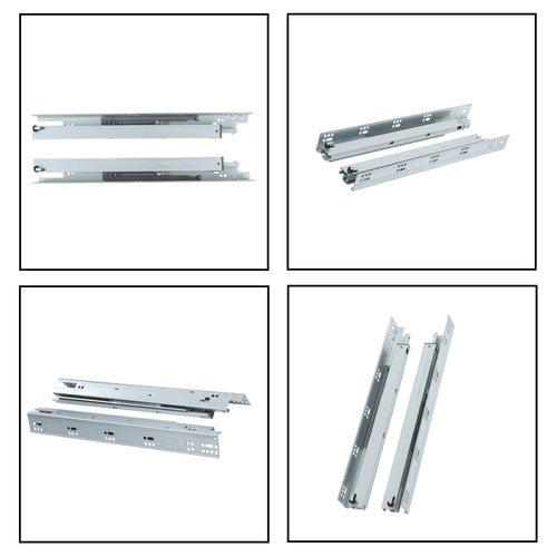 DURAFORCE 1 Pairs Undermount Drawer Slides 18 inch Undermount Soft Close Drawer Slides