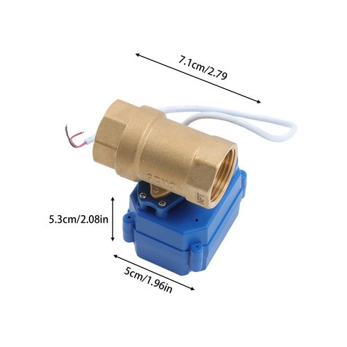 DURAFORCE Solid Motorized Ball Valve 1in Standard Port Brass 9-24V NC Auto Return