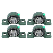 DURAFORCE 4 Pcs UCP208-24 Pillow Block Bearing Solid Base 1-1/2" Bore Self-Aligning