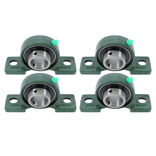 DURAFORCE 4 Pcs UCP208-24 Pillow Block Bearing Solid Base 1-1/2" Bore Self-Aligning