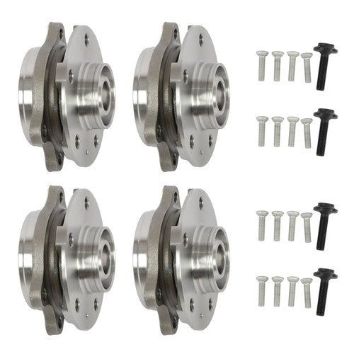 DURAFORCE 4pcs Wheel Hub Bearing Assembly Front/Rear For Audi A4 A5 A6 Q5 S4 S5 All Models