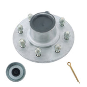 DURAFORCE Pre-Assembled 8-Lug 6.5" Galvanized Trailer Hub Kit Fit For 7,000lb #42 Trailer