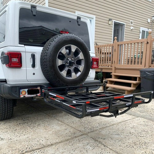 DURAFORCE Mobility Electric Wheelchair Hitch Carrier Mobility Scooter Loading Ramp 500 lbs