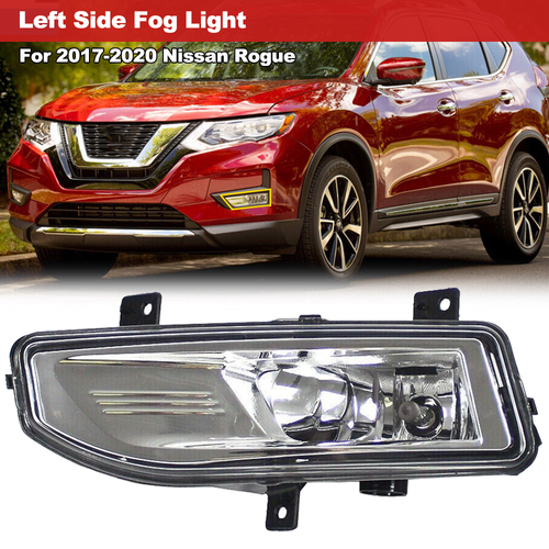 DURAFORCE Front Bumper Fog Light Lamp Left Driver Side for 2017-2020 Nissan Rogue S SV SL
