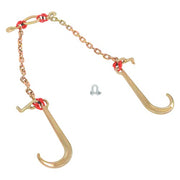 DURAFORCE 5/16" x 2' V Type Towing G80 Chain Bridle with 15" J and Grab Hooks Steel