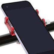 DURAFORCE Red Aluminum Motorcycle Bike Bicycle Holder Mount Handlebar For Cell Phone GPS