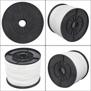 DURAFORCE 1/8 Inch Hollow Braid Polypro Rope 1000FT 350 Pounds Tensile Strength White
