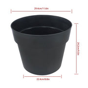 DURAFORCE 6 Pack 5 Gallon Plastic Nursery Pots Heavy Duty Garden Flower Plant Pots