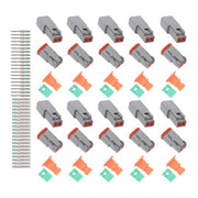 DURAFORCE 2 Pin Connector 10 Sets DT04-2P DT06-2S with Solid Contacts 14-20AWG