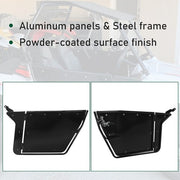 DURAFORCE Black Left Right 2 Full Swing Open Doors Aluminum Kit For 09-22 Polaris RZR 170