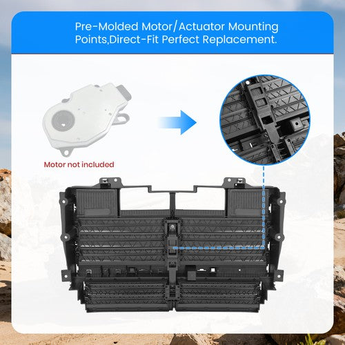 Active Grille Shutter W O Motor For 2015-2022 Chevrolet Colorado GMC Canyon