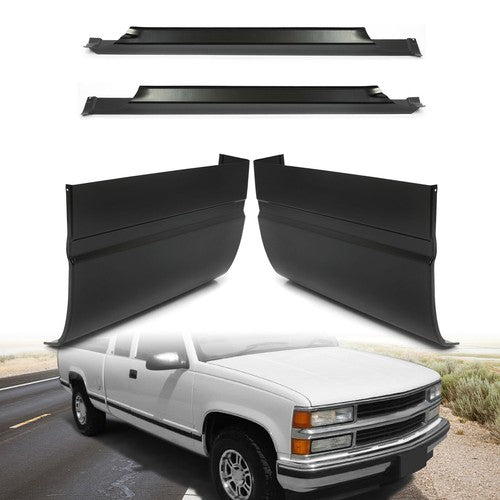 DURAFORCE Rocker Panel Cab Corner Kit for 88 98 Chevy GMC C K 15 25 3500 2DR Extended Cab