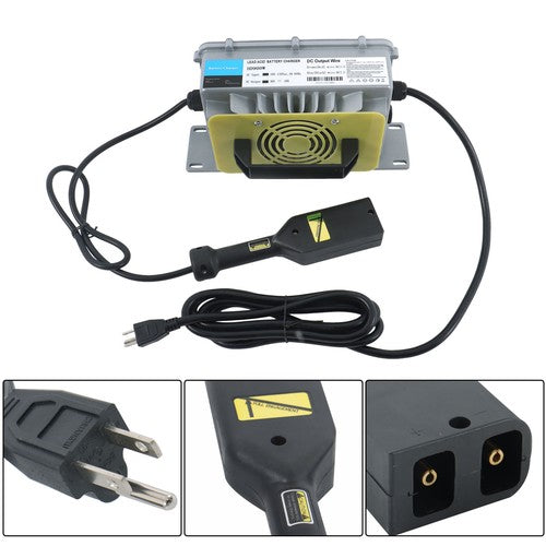 DURAFORCE 36V 18A Battery Charger For E-Z-GO TXT Golf Carts IP67 Waterproof D-Type Plug