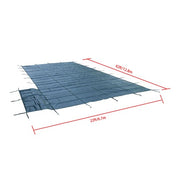 DURAFORCE Green Mesh Pool Safety Cover For 20x40 ft Rectangle with 4x8ft Center End Step