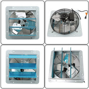 DURAFORCE 14" Shutter Exhaust Fan Wall Mounted Blades Ventilation Fan for Garage,Attic