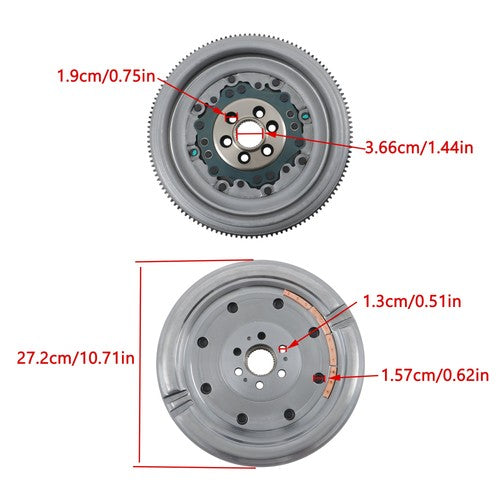 DURAFORCE Dual Mass Flywheel For Volkswagen Jetta 2009-10 For Audi A3 2010 2011 2013 2.0L