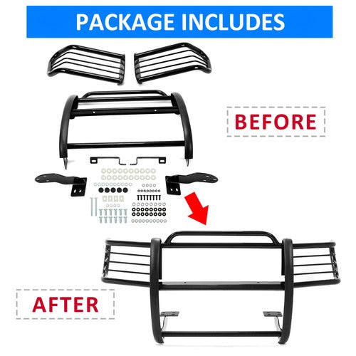 Brush Grille Guard Bumper Push Bar for Toyota 4 Runner 96 98 Tacoma 98 00