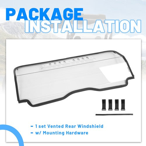 Clear Rear Windshield for CFMOTO ZForce 950 Sport Trail 800 Trail 23 25 Vented