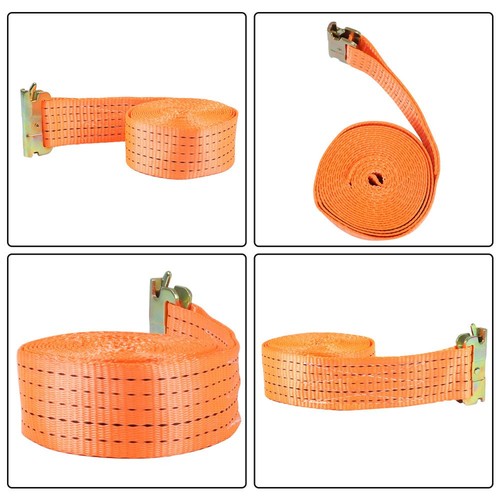 DURAFORCE 8 Set E-Track Ratchet Straps 2" x15' 4400LB Tie Down USA