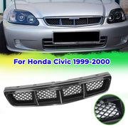 DURAFORCE For 1999-2000 HONDA CIVIC 2/3/4DR Mugen Black Front Hood Mesh Sport ABS Grille