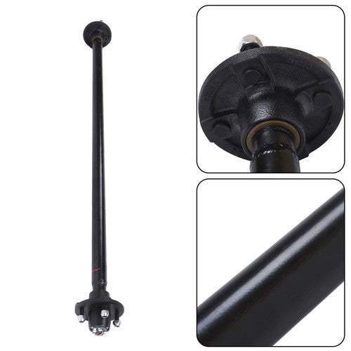 DURAFORCE 56.5' Hub Face 46.5' Spring Center w/ U-Bolt 4 lug-4' 2K 2000lbs Trailer Axle