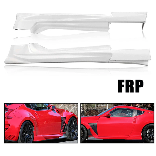 DURAFORCE FRP Unpainted Side Skirts Rocker Panel Left+Right for Nissan 370Z Z34 2009-2020