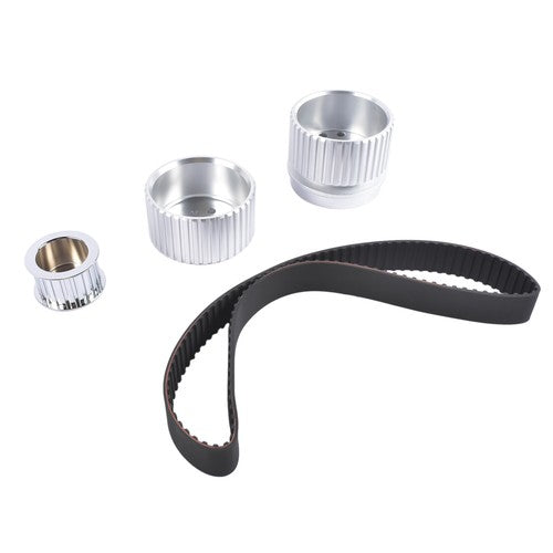 DURAFORCE Billet Aluminum Gilmer Belt Drive Pulley Kit for Chevy BBC 396 427 454 SWP/LWP