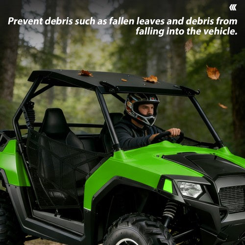 DURAFORCE Black Aluminum Hard Top Roof Fit for Polaris RZR 800/XP 900/570-2 Door Model