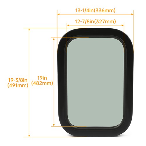 Vertical RV Window Cargo Trailer With Trim Ring Screws Tinted Glass 12 x 18 x 1 1/2