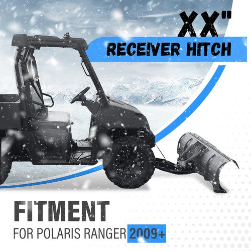 Front 2 Inch Receiver Hitch Plow Mount for Polaris Ranger 500 570 800 Midsize 09-24